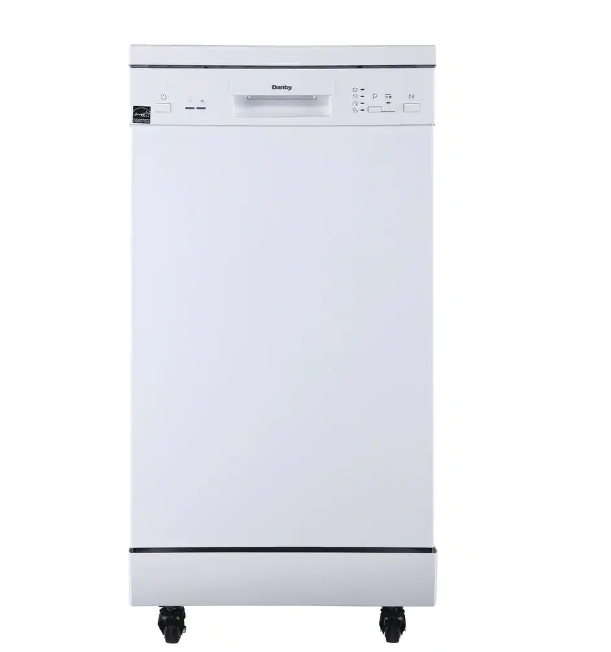 Danby 18 in. White Electronic Portable Dishwasher